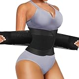 ACWOO Bauchweggürtel, Fitness Gürtel Verstellbarer, Abnehmen Waisttrainer Taillenformer, Bauchgürtel für Herren und Damen, Bauchgürtel zum Abnehmen (Schwarz, 2XL)