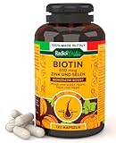Biotin Zink und Selen 450 mcg Vitamin B7-Ergänzung 120 Kapseln für Haarwachstum starke Nägel und gesunde Haut mit Kürbisextrakt 4-Monats-Kur RadiciVitalia Made in Italy