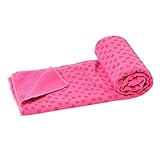 TOYANDONA Verdickte Anti-rutsch-yoga-decke Fitnessstudio -schweißtuch Pilates Faltbar Yogamatte Tragbar Gymnastik Trainieren Punkte Schlafunterlage Rosa Ausbildung Beleg Rosy