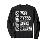 Eat Sleep Kite Repeat Kitesurfen Kitesurfer Kiteboarding Sweatshirt
