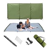 Windschutz Garten Windschutz für Camping, Wohnwagen Sonnenschutz Shelter Hoher Windschutz mit Gound Pegs, Seil und Aufbewahrungstasche Keine Stangen, Windbreaker, Garten Windschutz