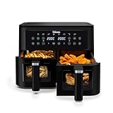 Tristar Doppelkorb-Heißluftfritteuse, 9 L Kapazität, 10 Programme, Sync-Funktion, Digitales Display, Sichtfenster, PFAS-frei, Gesundes Frittieren ohne Öl, 2500 W, FR-9429
