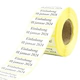 GoodMarkt selbstklebende personalisierte Adressetiketten | 46x17 mm, 50 Etiketten/Rolle, weißes Papier | bestehend aus 1 bis 5 Zeilen mit Ihrem Wunschtext | Namensaufkleber für Briefe, Schulsachen