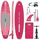Aqua Marina Stand Up Paddle Coral 310x78cm – aufblasbares SUP Board mit Komplett-Set – inkl. Paddel, Pumpe, Rucksack & Finne – leicht, stabil & vielseitig