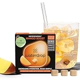 waterdrop® Microenergy MANGO, Energy Drink Pulver, 12 Würfel Getränkepulver, MANGO Geschmack, Zuckerfrei & Kalorienarm, Mit 90 mg Natürlichem Koffein, Vitamin C & B – Flavour Drops