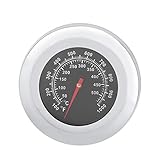 Backofen Thermometer, 50–300 °C/100–1000 °F 3 Zoll Zifferblatt Analoges Thermometer Edelstahl Überwachungsthermometer für Grillräucherfleisch
