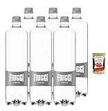 Fiuggi minerale naturale oligominerale PET 1L, Natürliches Mineralwasser mit niedrigem Mineralgehalt, PET 6x 1L+ Italian Gourmet polpa 400gr
