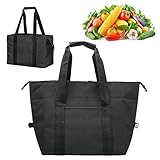 WSAMJIN Große Kühltasche Faltbar, 15L Multifunktional Thermotasche PEVA Isoliertasche Einkaufstasche Picknicktasche für Grillen, Angeln,Outdoor Aktivitäten