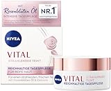 NIVEA VITAL Strahlender Teint Reichhaltige Tagespflege für reife Haut, Feuchtigkeitscreme mit Rosenblüten Öl und Calcium, Gesichtspflege für einen strahlenden Teint (50 ml)
