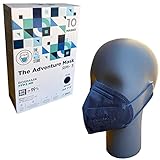 The Adventure Mask Blau FFP3 Atemschutzmasken mit Ohrschlaufen | 5-lagiger Filterschutz CE-zertifiziert | Packung mit 10 Stück