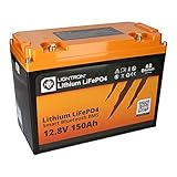 LIONTRON LiFePO4 12,8V 150Ah LX Arctic; 1920Wh; geeignet für die Verwendung bis -30°C mit BMS und Bluetooth Überwachung; für Wohnmobil oder Boot 355x170x262mm - LISMART12150LX-A