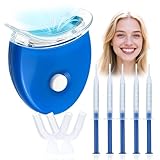 Zahnaufhellung Set Bleaching Gel ，Schonende Aufhellung für zu Hause(Hellblau)