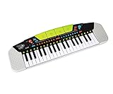 Simba 106835366 - My Music World Keyboard im modernen Stil, 37 Tasten, 8 Demos, 8 Rhythmen, 54x17cm, ab 4 Jahre, ‎Mehrfarbig