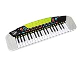 Simba 106835366 - My Music World Keyboard im modernen Stil, 37 Tasten, 8 Demos, 8 Rhythmen, 54x17cm, ab 4 Jahre, ‎Mehrfarbig