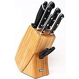 Arcos Serie Clasica - Messerset 7 Stück in einer Geschenkbox (5 Messer + 1 Schere + 1 Wetzstahl) - Klinge aus Nitrum geschmiedetem Edelstahl - HandGriff Polyoxymethylen (POM) Farbe Schwarz