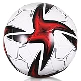 Fußball Ball für Kinder & Erwachsene - Fussball Offizieller Größe 5 perfekt zum Tore schießen - Sportball für das Training Indoor & Outdoor - Perfekter Soccer Ball Unisex Trainingsball Fussbal