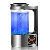 Wasserstoff Generator, Aomdom 2L Wasserstoffreiche Wassergenerator mit Großer Kapazität, Tragbarer Wasserstoff Wasser Ionisator mit Thermostatfunktion und LED-Touchscreen für Familien