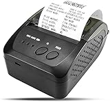 NETUM Kabelloser Bluetooth-Belegungs-Thermodrucker (DE), tragbarer persönlicher Rechnungsdrucker, 58 mm, Mini-USB-POS-Drucker für Restaurants, kompatibel mit Android/PC/Windows/Linux