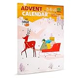 SUPER FUDGiO Vegan Adventskalender mit ORGANIC Schokolade | BIO Weihnachtskalender 2022 | Snack-Kalender für 2022