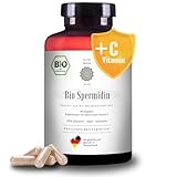 180 St. natürliches BIO Spermidin hochdosiert mit Vitamin C, vegane Kapseln aus Weizenkeimextrakt, Spermidin Kapseln, hohe Ergiebigkeit, hergestellt und geprüft in Deutschland