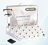 OBLITOP Schröpfgläser mit Vakuumpumpe 24 Stück, Cupping Set Größe V2.0 für Damen und Herren, Vakuumbecher für Körpermuskulatur, Rückenschmerzen, Massage, Cellulite, Saugnapf, Schröpfset Schröpfes
