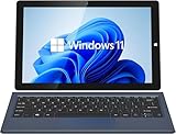 AWOW 10.1'' Tablet PC W-11 mit Gen12 N100, 12 GB LPDDR5, 256 GB eMMC, Touchscreen und Abnehmbarer Deutscher QWERTZ-Tastatur - 2-in-1 Mini Laptop(Kein Stift)