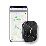 Winnes GPS Tracker Auto Ohne Abo APP Fahrrad GPS Tracker Wasserdicht Diebstahlschutz/Echtzeit Ortung/Geo Fence Alarms/Mehrere Alarmmodi 90 Tage Standby Starker Magnet Ortungsgerät