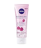 NIVEA Reis Peeling Bio Himbeere (75 ml), natürliche Gesichtsreinigung mit milder Peeling-Intensität, Peeling für das Gesicht ohne Mikroplastik