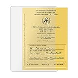 Hülle für Impfpass Impfausweis - 106x155 mm - seitliche Öffnung für praktischen Quereinschub - transparent - Impfpasshülle Klarsichthülle Schutzhülle