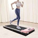 Hanmorfarbi Elektrisches Laufband, Tragbares Laufband für Unter Den Schreibtisch mit Fernbedienung und Led-Display für Zu Hause, Im BüRo&Im Fitnessstudio, Leiser Motor Mit 65 Db, Belastbarkeit 100kg