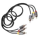 GARIOUANS Audio Kabel Stabiles Cinch Kabel mit Doppeltem Lotusstecker Langlebig aus Kupfer und Edelstahl Kompatibel für Tv und Audiosysteme Flexibles Verbindungskabel