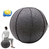 Bsbkoj Yoga Ball Stuhl, aufblasbar, Fitness Trainer, 55,59 Zoll, wiederverwendbar, Anti-Burst, rutschfestes Trainingsgerät mit Griff für Zuhause und prägnancy Haltung
