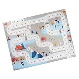 HEALSOPTHY Krabbelmatte Verkehrs Spielteppich Weiche Faltbare Puzzle Bodenmatte mit Verkehrskarte Multifunktional als Rennstrecke Tragbare Spielmatte für Junge Mädchen und Kleinkinder Sicher