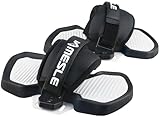 Mesle Wake- & Kiteboardbindung ProGrip 2, One-Size Universalgröße, Sandalen Straps für Wakeboard Kiteboard, schwarz Weiss