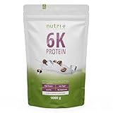 Nutri + Eiweißpulver Iced Coffee 1 kg - Eiweiß mit Koffein - Mehrkomponenten Protein Pulver Eiskaffee - Proteinkaffee Shake ohne Laktose, Milch, Whey