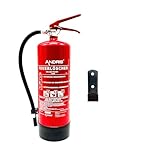 ANDRIS® Feuerlöscher 6kg ABC Pulverlöscher EN3 mit Manometer+Standfuß, 10LE inkl. Wandhalterung