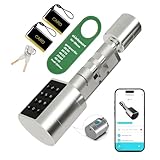 Elektronisches Türschloss 30/30 60mm to 45/45 90mm Umschaltbare Größe mit Schlüssel Fingerabdruck Tuya App Fernautorisierung Geeignet für Türen die meisten EU - Türschlösser DIY Montage