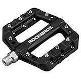 ROCKBROS Fahrradpedale Nylon Composite Flatpedale 9/16 Mtb Pedale 3 Bearing rutschfest Wasserdicht Anti-Staub