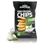 Layenberger High Protein Chips Sour Cream & Onion, satte 43,8 % Eiweiß und nur 19,8 % Kohlenhydrate bei nur 3,2 g Zucker, nicht frittiert, (1 x 75 g)