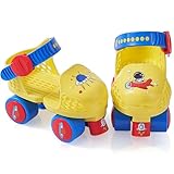 Verstellbare Rollschuhe für Kinder, Mädchen, Jungen, einfaches Training, Quad mit 4 Rädern, für Anfänger, Kleinkinder 2–4