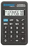 Taschenrechner DONAU TECH/K-DT2085-01 8-Stellig Wurzelfunktion/ 114x69x18mm/ Farbe: Schwarz/Rechner mit 8-stelliger Anzeige/Batteriebetrieb/Kompaktes Design