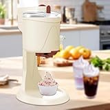 Softeismaschine, Haushaltseismaschine, 1L Großes Fassungsvermögen, 4D Doppelmischung, Einfache Herstellung In 10 Minuten, One-Touch-Reinigung Des Inneren Deckels, Für Zuhause, Getränkeladen, Café, Tee