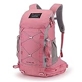 MOUNTAINTOP 35L Wanderrucksack Herren Damen Reiserucksack Trekkingrucksack Leicht Outdoor Camping Rucksäcke Tagesrucksack mit Regenschutz (03 Rosa-35L)