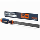 Presch Holzraspel Flachstumpf 200mm - Hochwertige Raspel mit doppelseitigem Hieb H2 für saubere Kantenbearbeitung in Hartholz oder Weichholz - Profi Holzfeile