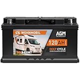 EXAKT AGM Batterie 120Ah 12V Solarbatterie Wohnmobilbatterie Versorgungsbatterie Bootsbatterie Camping Solar