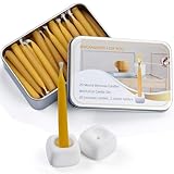 Meditations-Bienenwachskerzen-Set, 20 Minuten, Bienenwachskerzen, 40 Stück, 6,6 cm, kleine Gebetskerzen, rauchfrei, tropffrei und ungiftig, für Zuhause, Frauengeschenke, Yoga