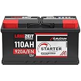 LANGZEIT Autobatterie 12V 110AH 920A/EN Starterbatterie +30% mehr Leistung ersetzt Batterie 92Ah 95Ah 100Ah 105Ah