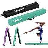 Leogreen Schwebebalken für zuhause, Faltbarer Balancierbalken Kinder Turngeräte für Training 240cm Schwebebalken Gymnastikbalken mit Rutschfestem Boden für Turner oder Anfänger (240 cm Grün)