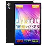 Tablet, Android 14 Tablet 11 Zoll, 16(4+12) GB RAM 128GB ROM 1TB TF Expandable, Widevide L1, Octa-Core Processor, 1280 * 800 IPS HD Touchscreen 6800mAh Akku WiFi 6 BT 5.3 Dual 5MP+8MP Kamera