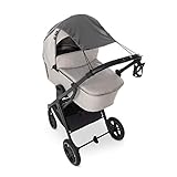 hauck Sonnensegel für Kinderwagen Buggy Sportwagen Geschwisterwagen, Baby Sonnenschutz mit UV Schutz UPF 50+, Flexibel Verstellbar, Klein Faltbar Einfach Verstaubar (Grau)